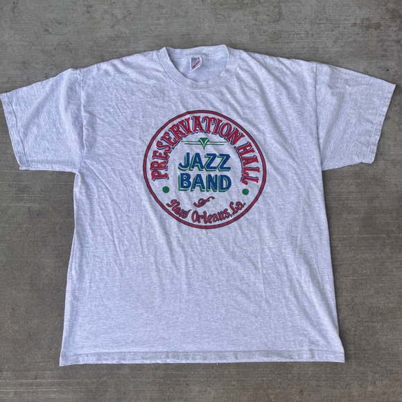 Jerzees Other - Vintage Jerzees Preservation Hall Jazz Band New Orleans T-Shirt XL Heather Gray